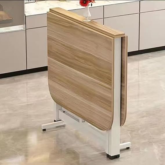 Drop Leaf Dining Table,Folding Dining Table,Wooden Foldable Kitchen Table,Multifunction Expandable Table,Foldable Extendable Space Saving Furniture,Foldable in 3 Forms,for Kitchen,Living Room (