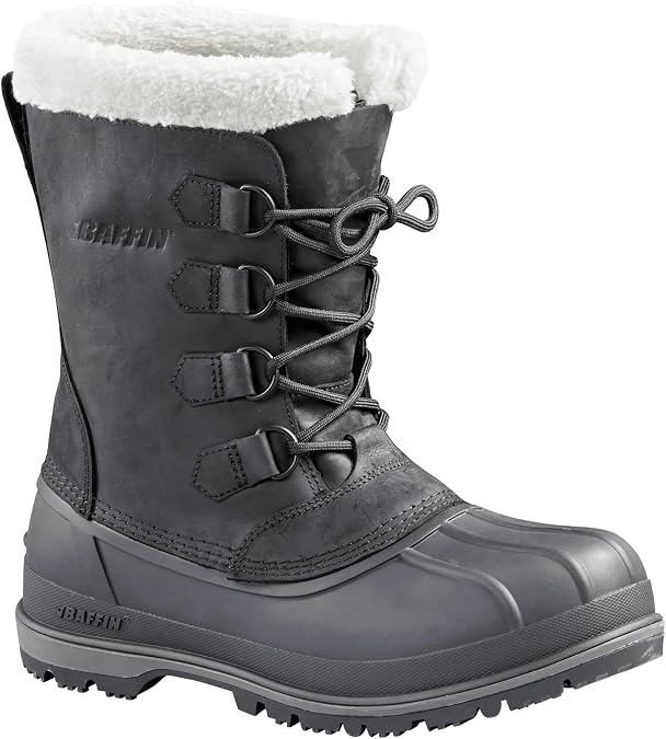 Baffin Men's CANADA Winter Boots | Waterproof Insulated Leather Boots for Cold Weather | Faux-Fur Collar & GelFlex Midsole