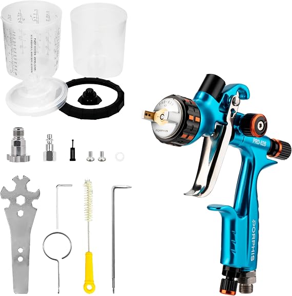Professional HVLP Spray Gun PRD-626 Feature an Integrated Needle Valve Design 1.3mm Automotive Refinishing Spray Gun