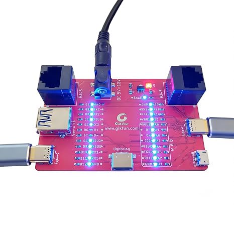 Gikfun USB Cable Tester - Fast Check for Type-C/Lightning/RJ45