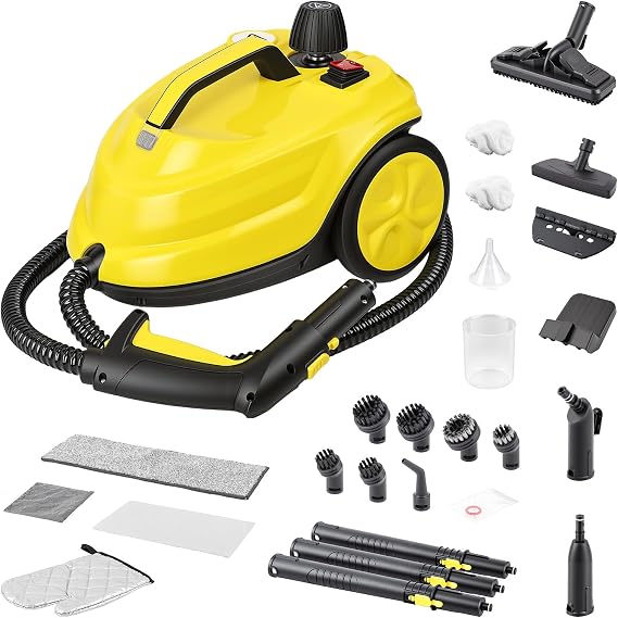 Steam Cleaner, Handheld Steam Cleaner - 2000W High Pressure 73PSI Portable Steamer with 68oz Tank & 24 PCS Accessories for Home Use, Car Detailing, Floor, Kitchen, Bathroom, Windows, Grout, Sofa
