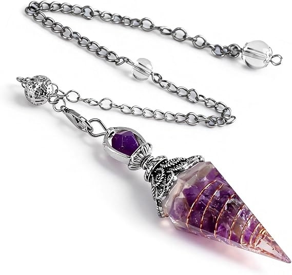 Amethyst Healing Crystal Pendulum for Dowsing,Scrying,Meditation