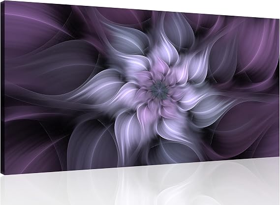 TutuBeer 1 Panel Bauhinia Chinese Redbud Purple Flower Plant Botany Picture Flower Artwork Oil Painting on Canvas Stretched and Framed 8x16 inch Print Home Decor Living Room Bedroom Wall Art Hanging
