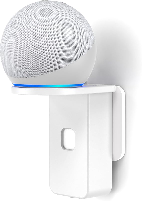 Cozycase Plug Wall Mount for Pop/Dot Stand Holder Built-in Cable Management Compatible with Google Nest/Home Mini(White)