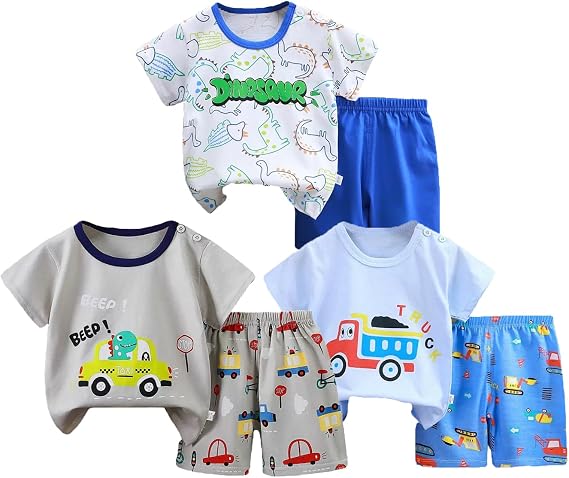 Toddler Baby Boy Clothes for 2t 3t Boys Cute Summer Short Sleeve T-Shirt Tops Shorts Clothes Sets Baby Boy Outfits