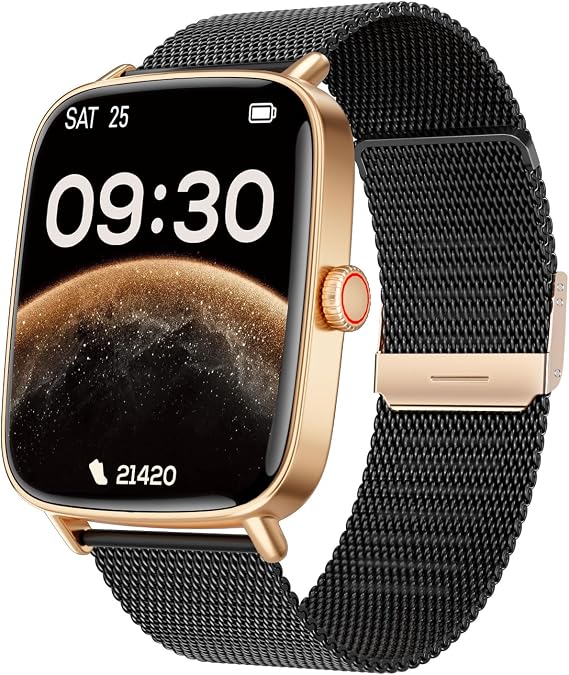 TOOBUR Smart Watch for Women, Android and iOS Phones Compatible, Fitness Running Tracker, Step Counter Smartwatch, Sleep/Heart Rate Health Monitor,