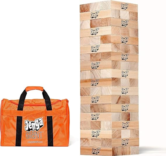 Jenga GIANT - Hardwood Blocks - Stacks to Over 5 feet - Officially Licensed - JS7