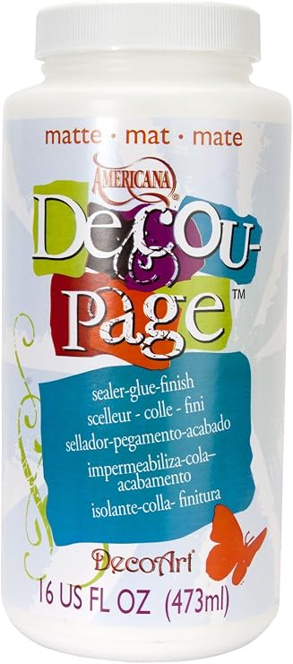 DecoArt 16-Ounce Decoupage Glue, Matte Finish