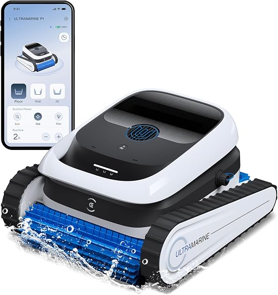 ECOVACS Ultramarine P1 Cordless Robotic Pool Cleaner, 180-Min Runtime