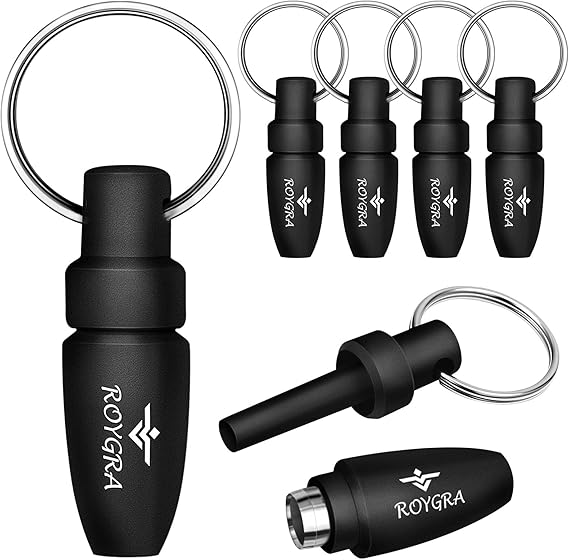 roygra Cigar Punch Cutter Set (6 Pack), Keychain Ring, Gift Box Packaging | Fit All Cigar Sizes, Separable Sharp Clean Cut, Portable Easy to Carry - Cigar Smoking Accessories for Men, Gifts for Smokers