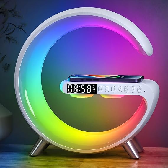 5 in 1 LED Table Lamp with Wireless Charging Bluetooth Speaker