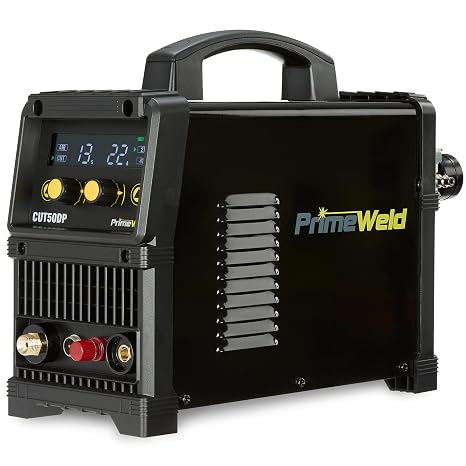50A Air Inverter Plasma Cutter with Non-Touch Pilot Arc, Automatic Dual-Voltage (110V/220V) and Dual-Frequency (50Hz/60Hz) Portable Plasma Cutter, 1/2" Clean Cut, CUT50DP