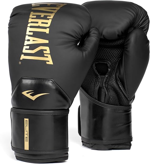 Everlast Elite 2 Boxing Gloves, Boxing Gloves for Bags, Mitt Work & Sparring, Hook and Loop Strap, Ergonomic Grip Bar, Split-Style Foam Combination - Authentic Everlast Gear
