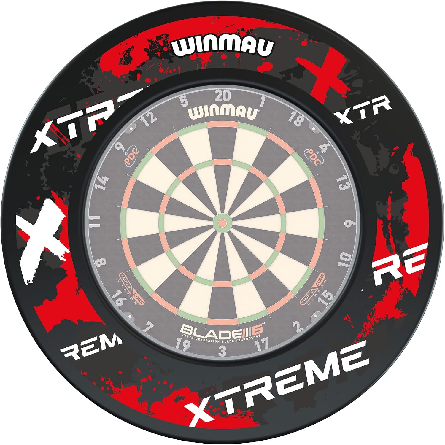 WINMAU Dartboard Surround Ring Wall Protector – Durable Backboard for Dart Boards – Professional Darts Accessory for Starters & Professional Players, Multiple Designs & Colors