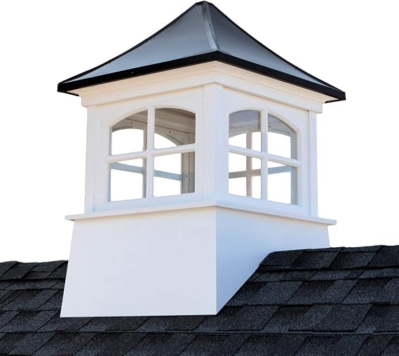 Good Directions 2136WVBLK Windsor Vinyl Black Aluminum Roof 36" x 52" Cupola, 36 Inch