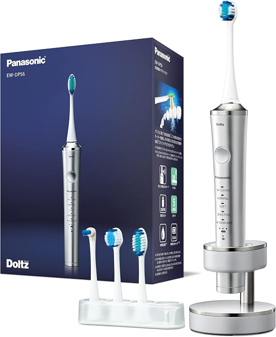 Panasonic EW-DP56 Doltz High Grade Model with Bluetooth Electric Toothbrush AC100-240V Shipped from Japan Released in 2022 (Sliver)