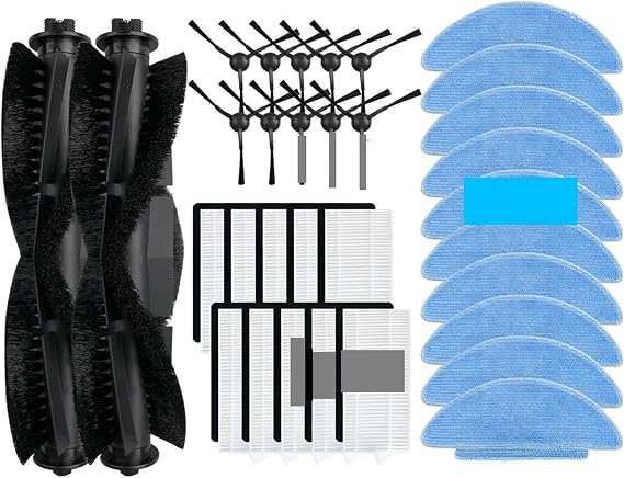 Compatible with Lubluelu SG60 SL60 SL60D SL61 Robot Vacuum Main Side Brush Mop HEPA Filter Replacement Spare Parts Accessories(Set A)