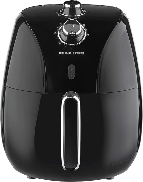 Proctor Silex 5.8 QT Air Fryer Oven with Temperature Control, 60 Min Timer, Non Stick Basket, 1700W, Black (35060)
