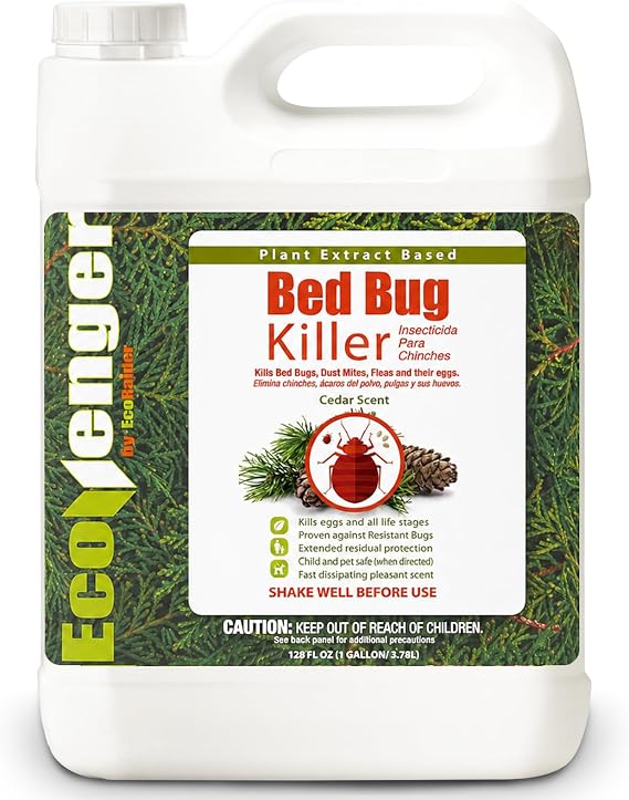 EcoVenger by EcoRaider Plant Extract Based Bed Bug Killer 1 Gallon,Insect Repellent,Child & Pet Safe, Extended Residual Protection, Plant Extract Based & Non-Toxic