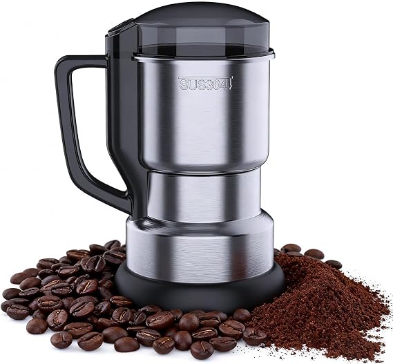 Electric Grain Grinder Mill,400g Grain Mill High Speed Commercial Spice Grinder，304 Stainless Steel Spice Herb Mill for Dry Cereals Grain Herb Spice Coffee Corn Bean