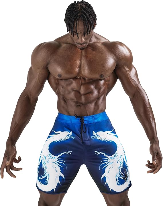 FIED Mens Physique Shorts Posing Trunks Competition Double Dragon