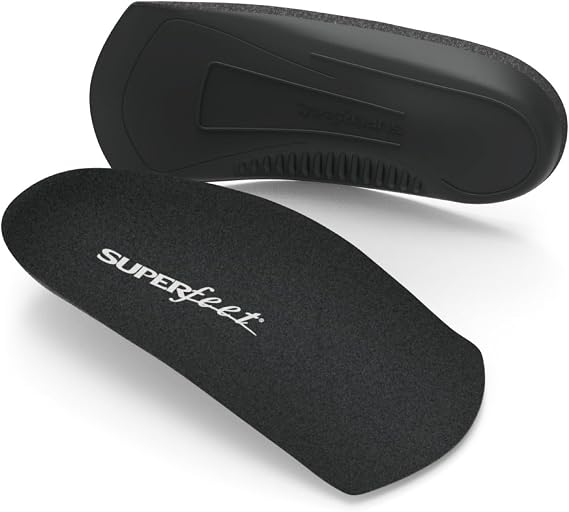 Superfeet EASYFIT Women's Orthotic Shoe Inserts for Flats and Dress Shoes Insole, Raven, 4.5-6 Women