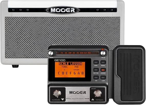 MOOER GE100 Multi Effects Guitar Practice Pedal SD30i Intelligent 30W Guitar Amp Stereo Amplfier