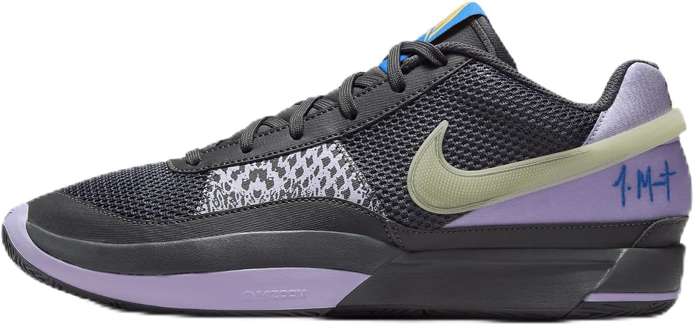 Nike Ja 1 Basketball Shoes (FQ4796-001, Iron Grey/Lilac Bloom/Light Photo Blue/Multi-Color) Size 9