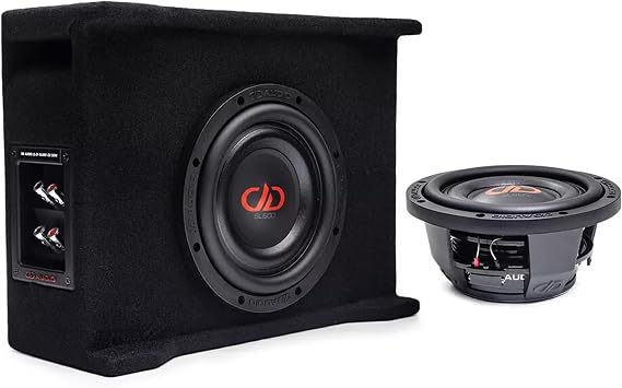 Digital Designs DD Audio DF-SL608.1-D2 8" Dual 2-Ohm 300W RMS Under Seat Enclosure Subwoofer Box
