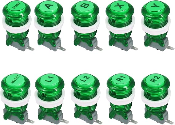 10x Arcade Button Happ Style 28mm Standard Push Button