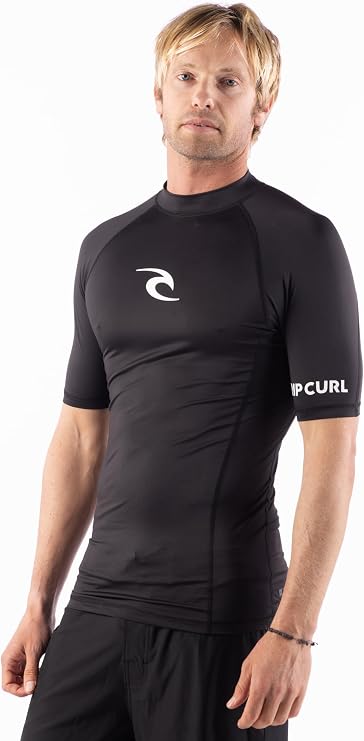 Short Sleeve Rashguard - UPF 50+ Sun Protection Surf Shirt, Tight Fit Rash Vest