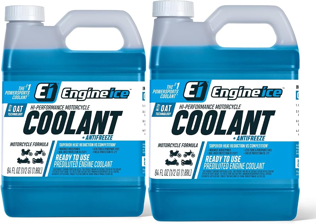 Engine Ice Off-Road High-Performance Motorcycle Coolant and Antifreeze, 2 Pack, Blue