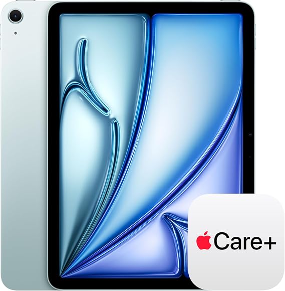 Apple iPad Air 11-inch (M4): Liquid Retina Display, 1TB, 12MP Front/Back Camera, Wi-Fi 7 with Apple N1, Touch ID, All-Day Battery Life Blue with AppleCare+ (2 years)