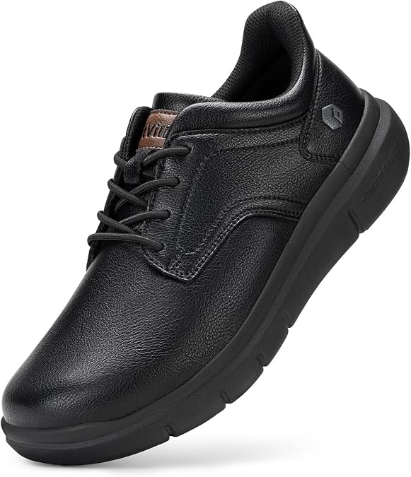 FitVille Mens Extra Wide Slip On Loafers Leather Shoes