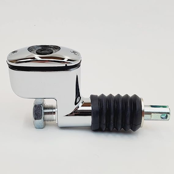Chrome 34 Bore Rear Brake Master Cylinder for 1999-2007 Harley Touring Electra Glide, Road Glide, Road King, Street Glide Models & 2000-2017 Harley Softail Models Replaces HD# 41755-99 & 41767-05A