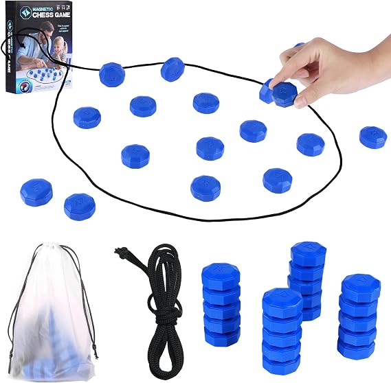 Magnetic Game for 2-4 Players - Critical Thinking Logic Toy with Secure Magnetic Components, Portable Design for Family Group Play, Space-Saving Multi-Generational Fun