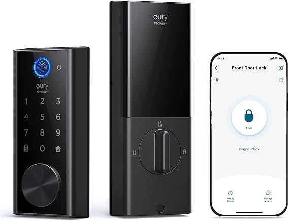 eufy Security Smart Lock S230, Keyless Fingerprint Lock for Front Door