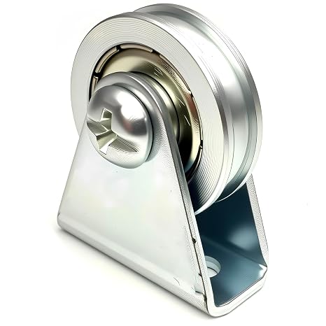 Mini Pulley Block for 1/8 Rope, 260lbs Heavy Duty Silent Bearing Wheel Bearings Wire Cord Guide Wheel for Lifting with Bracket,23mm/1inch (U Bracket)