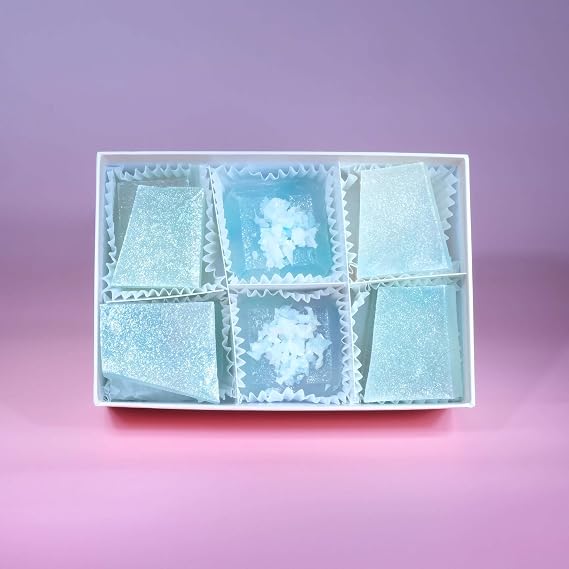 Silky Gem - Edible Lychee Flavored Aurora Crystal Candy, 8-10 pieces, Kohakutou, Edible Gem, Vegan, Gluten Free, ASMR