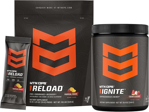 MTN OPS Reload Tropical Punch Carb Mix & Ignite Tiger's Blood Bundle