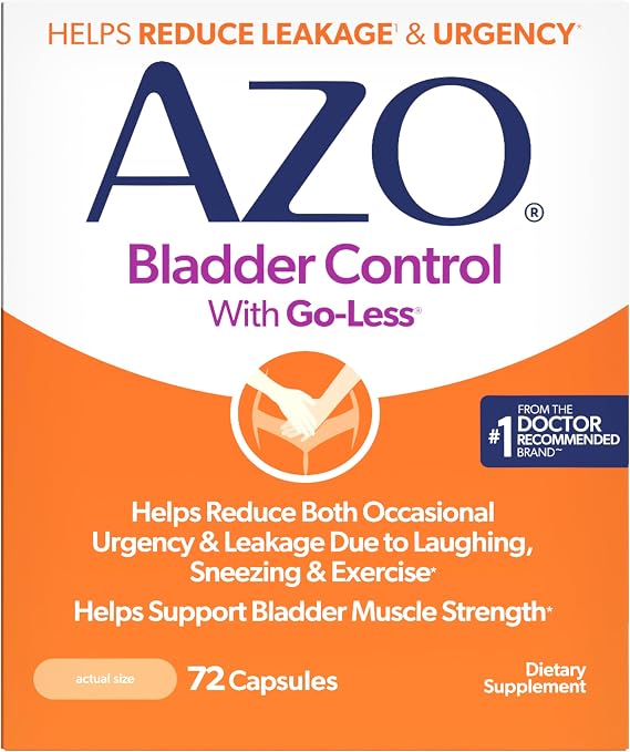 AZO Bladder Control with Go-Less Daily Supplement for Men & Women, 72 Ct