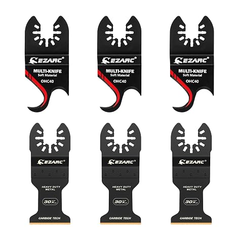 EZARC Carbide Oscillating Saw Blades Oscillating Multi Tool Hook Knife Blade