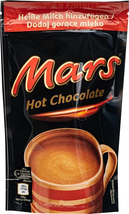 Authentic Instant Hot Chocolate, Classic Mars Milk Chocolate Low-Fat Cocoa Powder with Caramel Flavor, Hot Cocoa, 140g/4.94oz