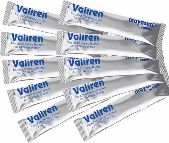 Pack of 10 Rennet coagulant sticks - Use 1 stick for 100 litres of milk - cheese making microbial coagulant enzime - DIY Cheese Making