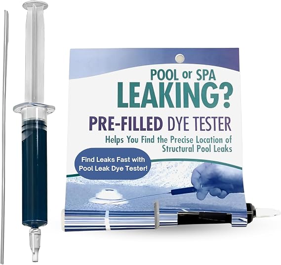 Pool Leak Dye Tester for Leakmaster - Party Pool Dye for Pool Leak Detection - Leak Locating Dye for Retail Pool Leak Detection Dye Kit to Find Precise Spot of Structural Pool Leaks for Repair (Blue)