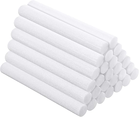 Patelai 60 Pcs 2.75 x 0.31 Inch Car Diffuser Sponges Refill Sticks Cotton