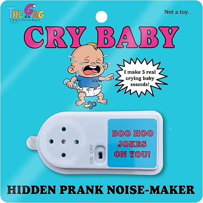 Noise Maker Prank for Adults-Crying Baby Gag Gift. Unique Baby Announcement Surprise Your Friends, Family, and Your Co-Workers. Use as Prank or as an Announcement Reveal for Grandparents.