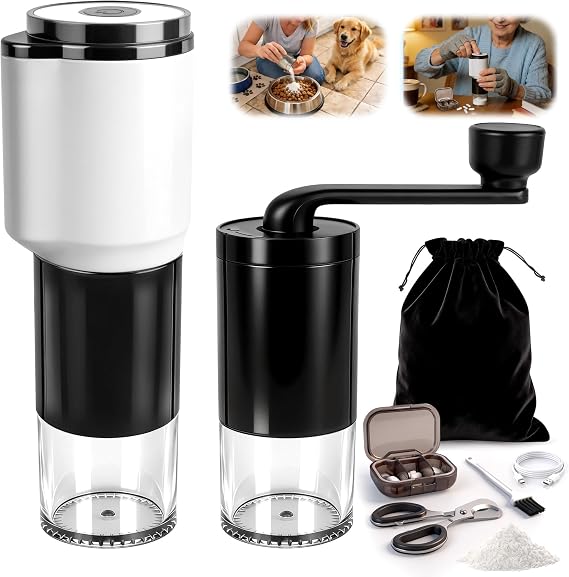 Pill Crusher Fine Powder,Portable Pill Crusher Grinder with Electric/Manual