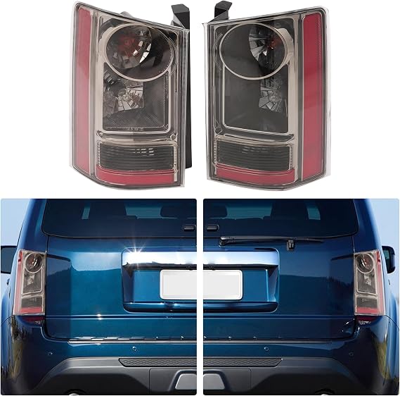 Taillight Compatible with 2009 2010 2011 2012 2013 2014 2015 Honda Pilot Rear Halogen Pair Set Taillamps Driver Passenger LH RH Parking/Brake/Reverse/Turn Signal Vehicle Lights Assembly