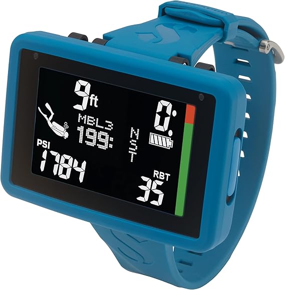 SCUBAPRO Luna 2.0 Air Integrated (AI) Wrist Scuba Dive Computer with Bluetooth, Includes Case and Silicone Arm Strap